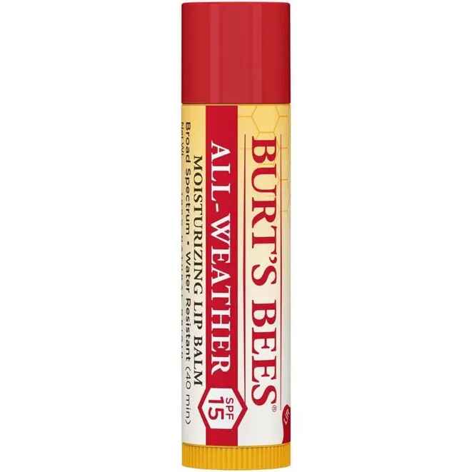 Burt's Bees SPF 15 All Weather Moisturizing Lip Balm.