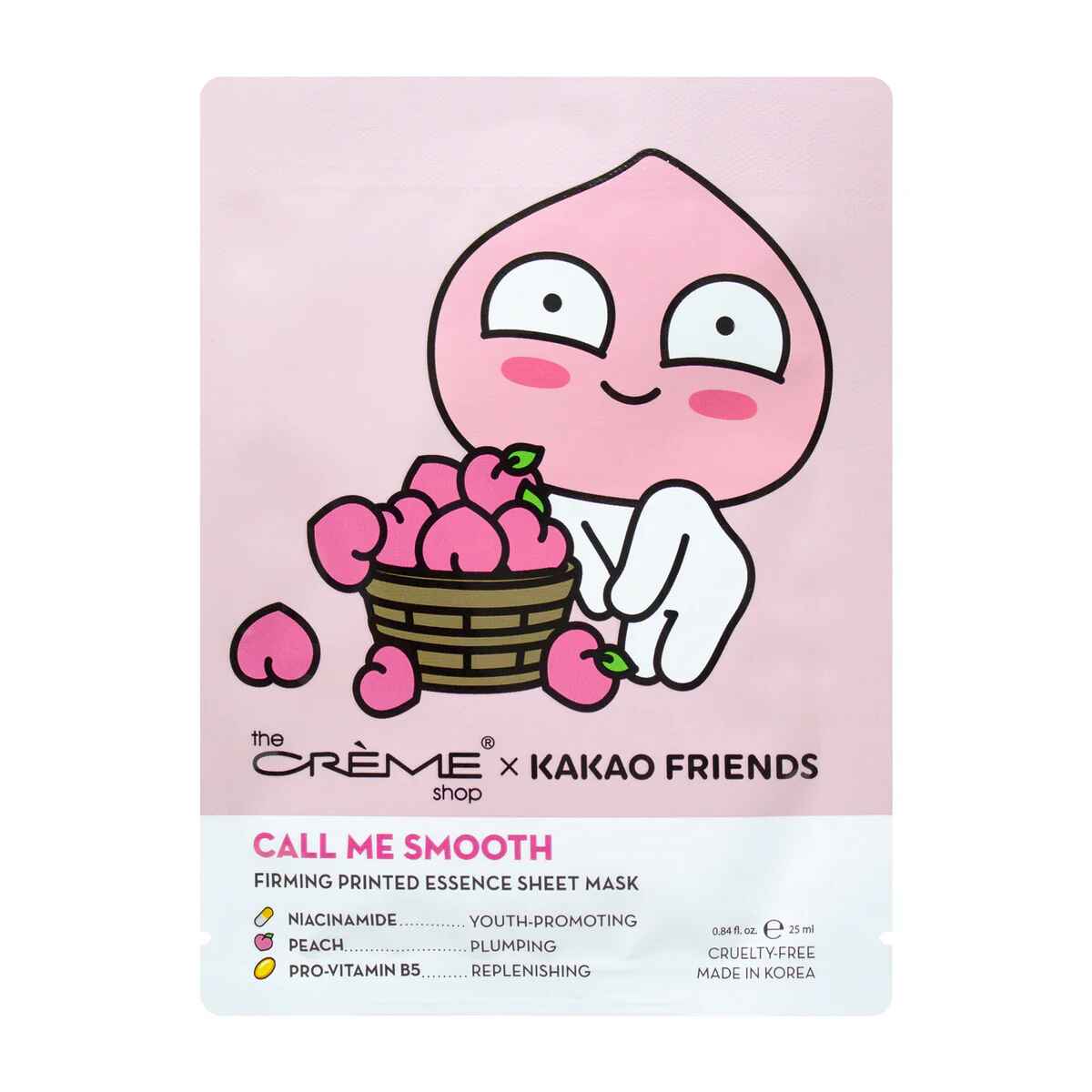 The Creme Shop APEACH CALL ME SMOOTH PRINTED ESSENCE SHEET MASK.