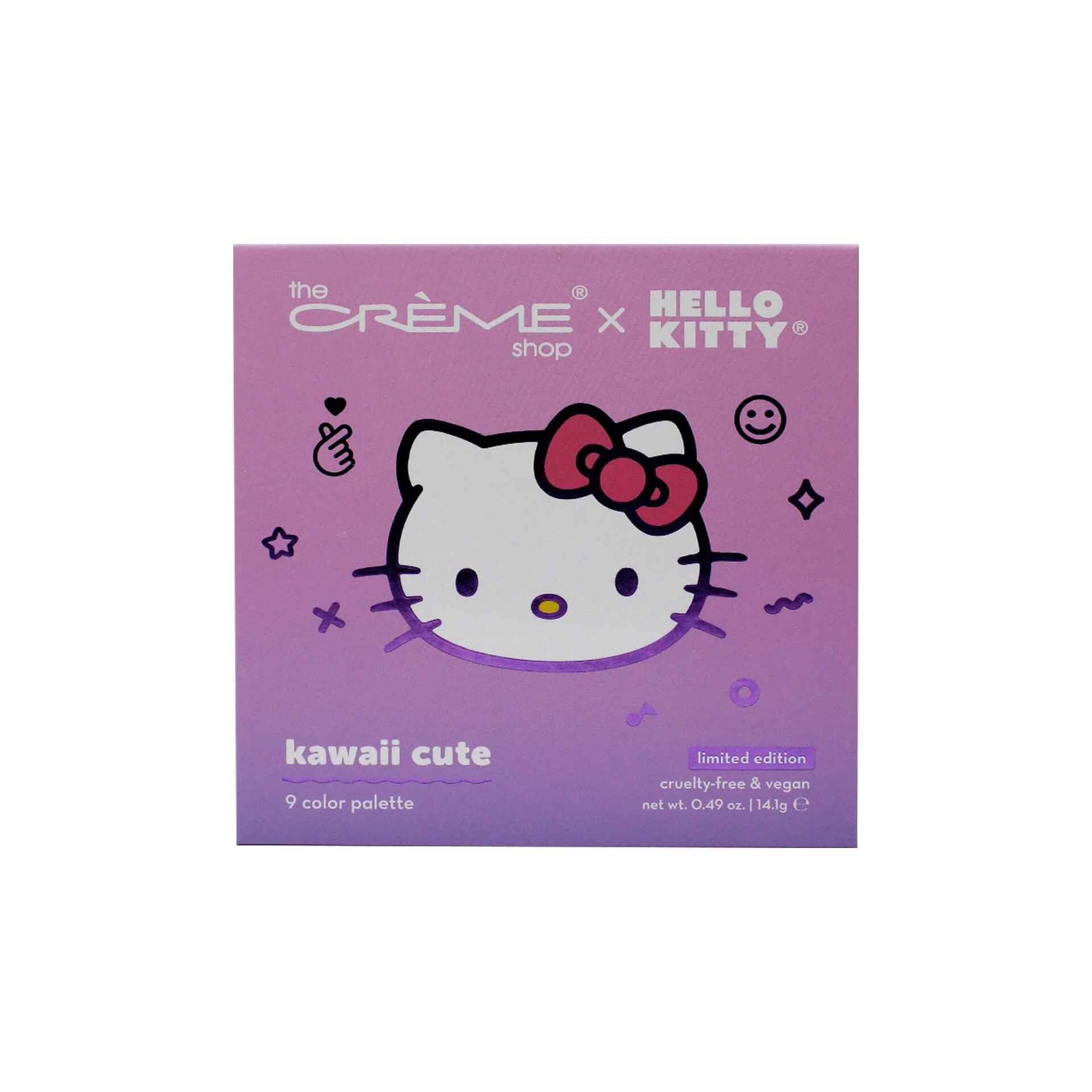 THE CREME SHOP X HELLO KITTY PURPLE KAWAII CUTE EYESHADOW PALETTE.