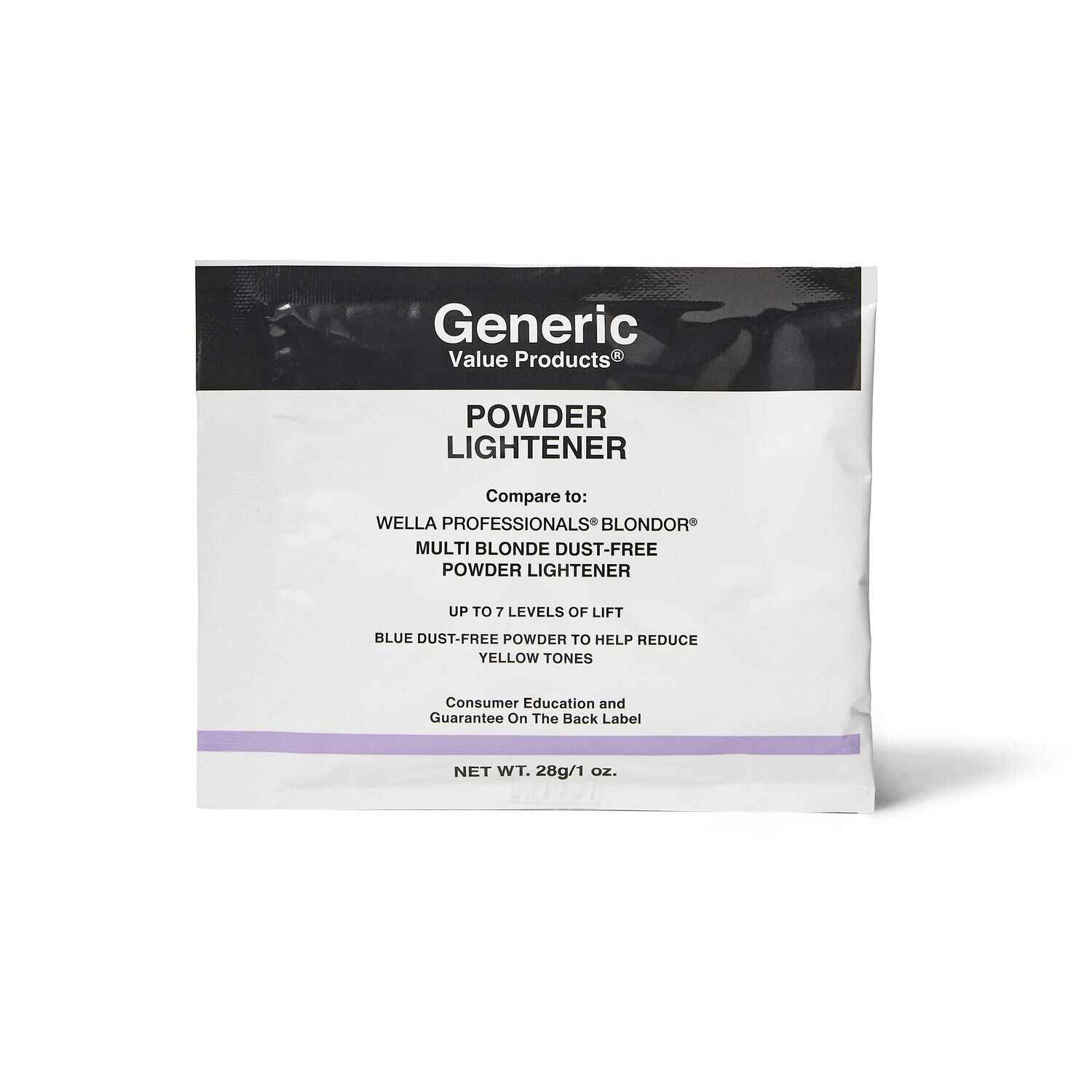 Generic Value Products Powder Lightener Packette Compare to Wella Professionals Blondor Multi Blonde Dust Free Powder Lightener.