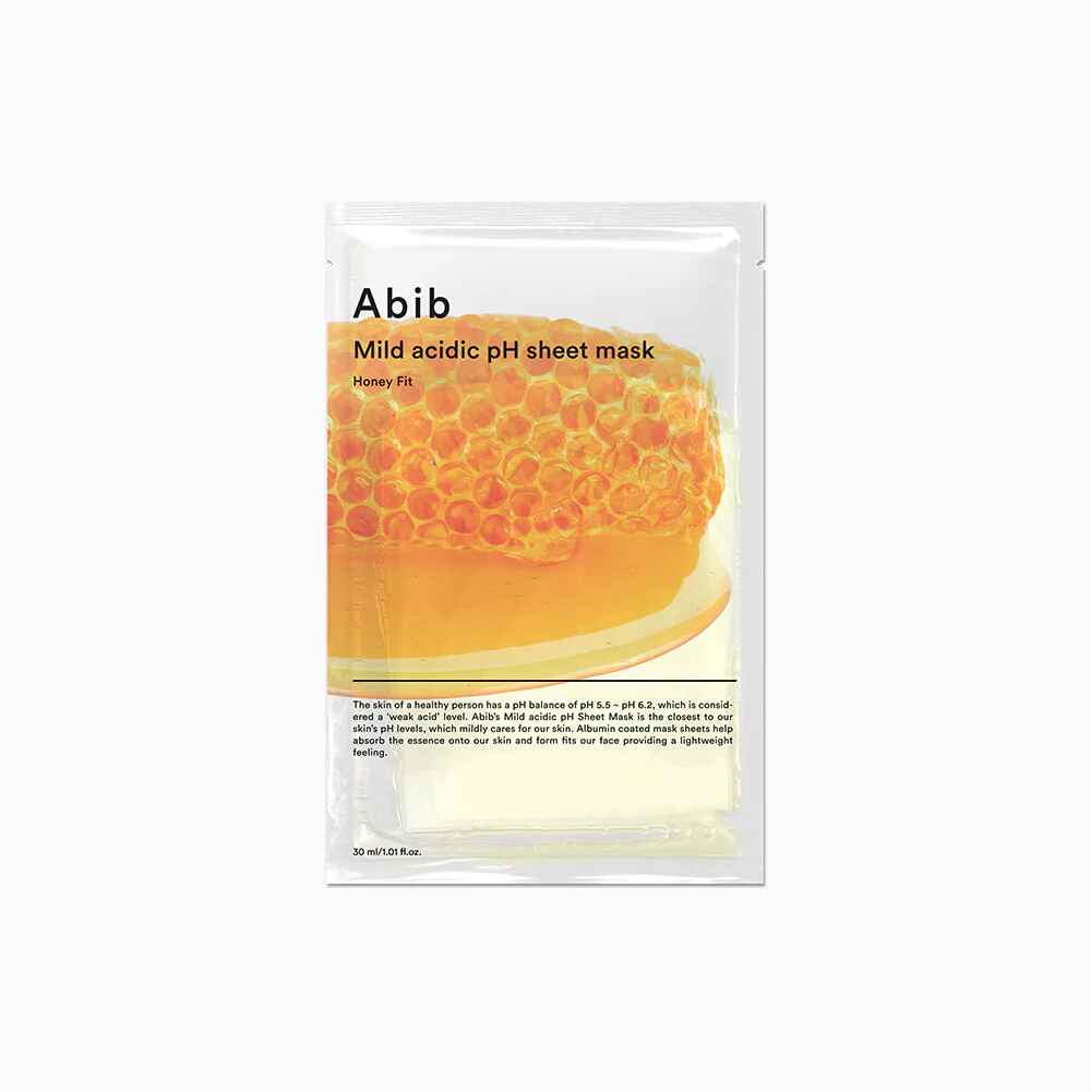Abib Mild acidic pH sheet mask Honey fit (10 sheets).