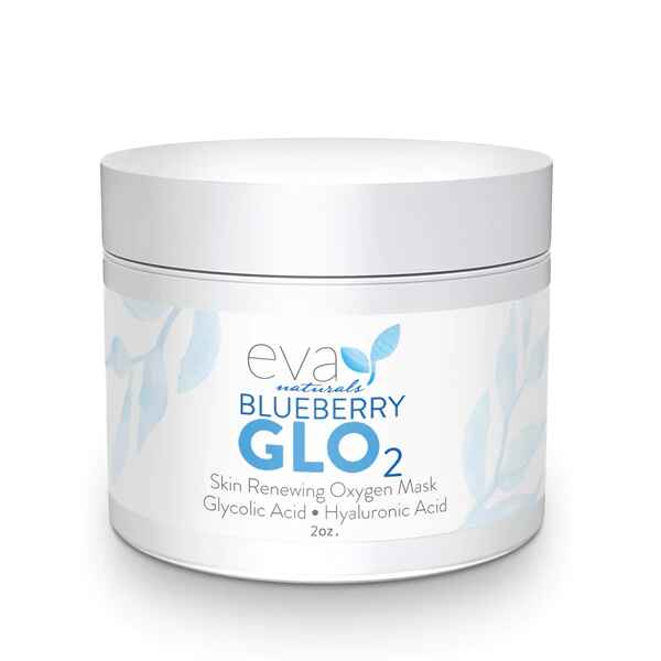 Eva Naturals Blueberry GLO2 Skin Renewing Oxygen Mask.