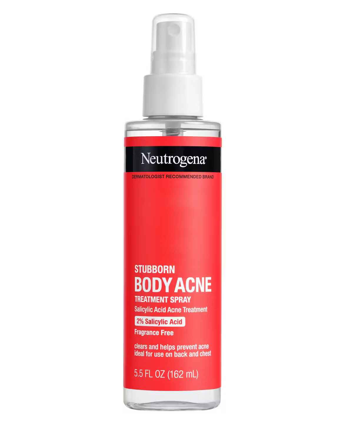 Neutrogena Stubborn Body Acne Treatment Spray for Breakouts Fragrance Free.