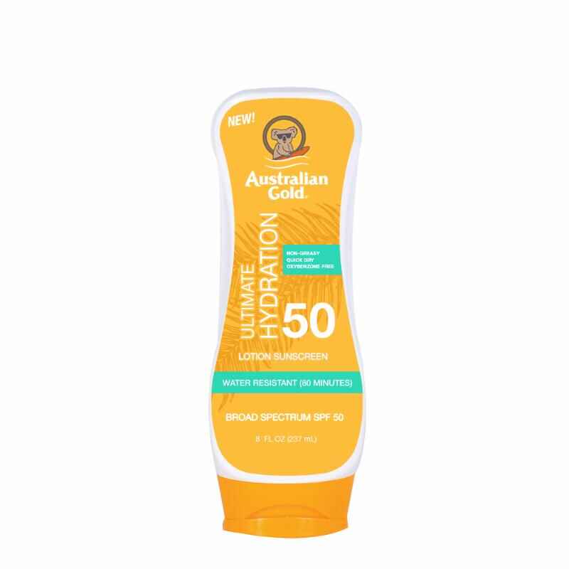 Australian gold SPF 50 SUNSCREEN LOTION.