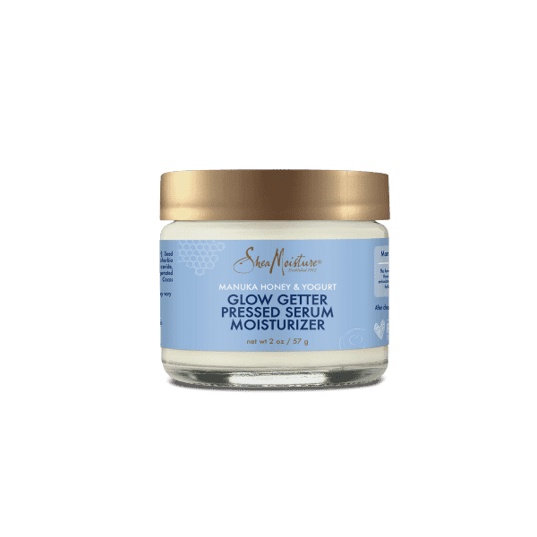 Shea Moisture Manuka Honey and Yogurt Glow Getter Pressed Serum Moisturizer.