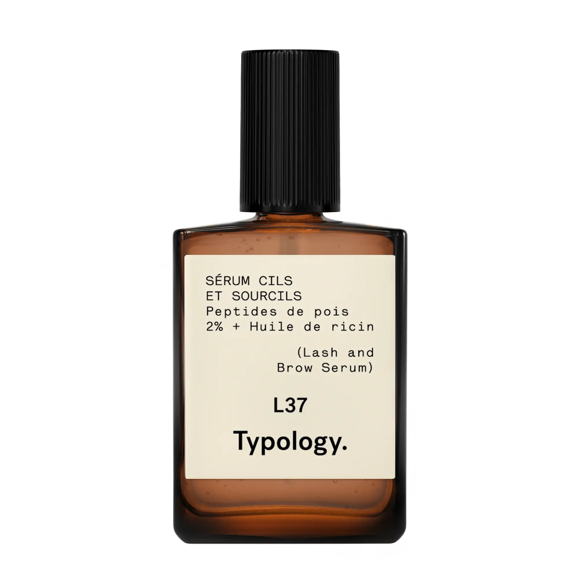 Typology L37 Eyebrow Eyelash Serum with 2 Pea Peptides Castor Oil.