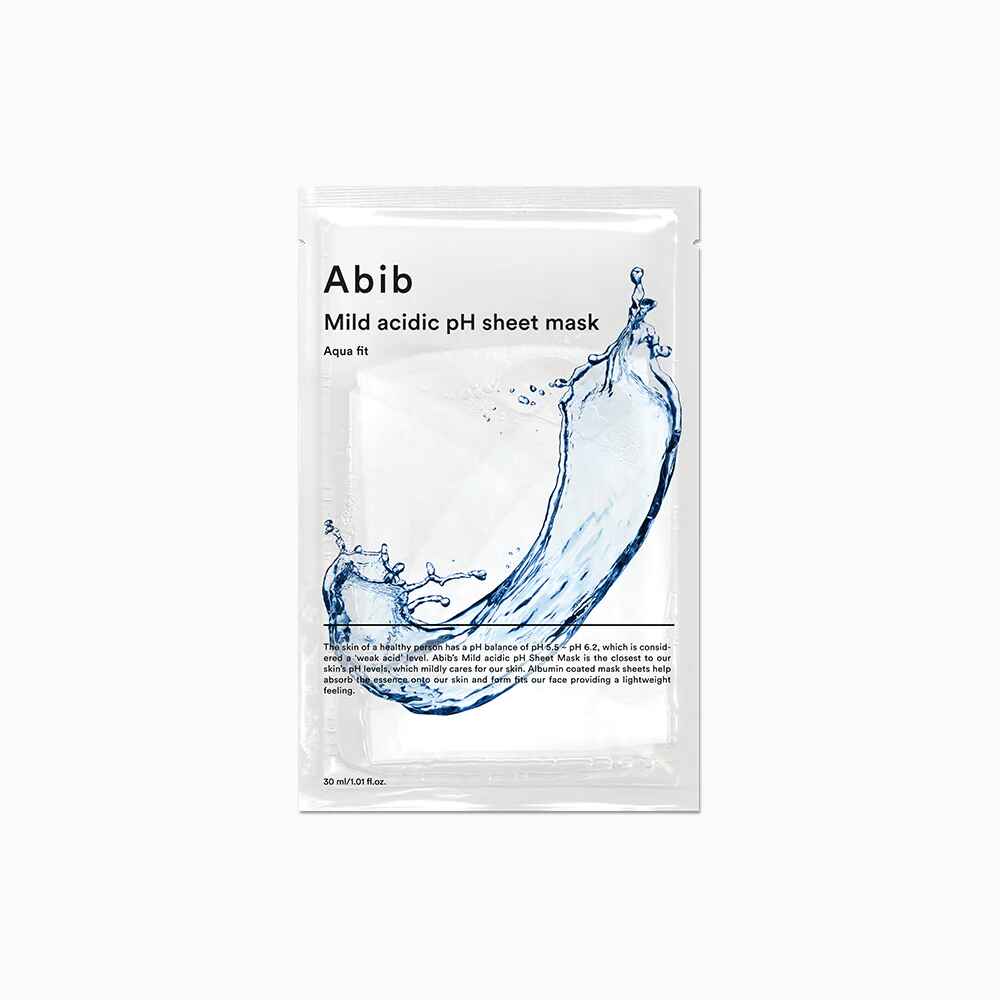 Abib Mild acidic pH sheet mask Aqua fit (10 sheets).