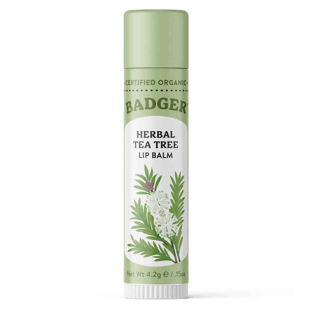 Badger Classic Lip Balm - Herbal Tea Tree.