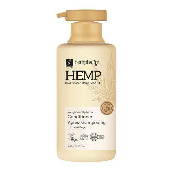 Avon Elastine HempharmX Weightless Hydrating Conditioner.