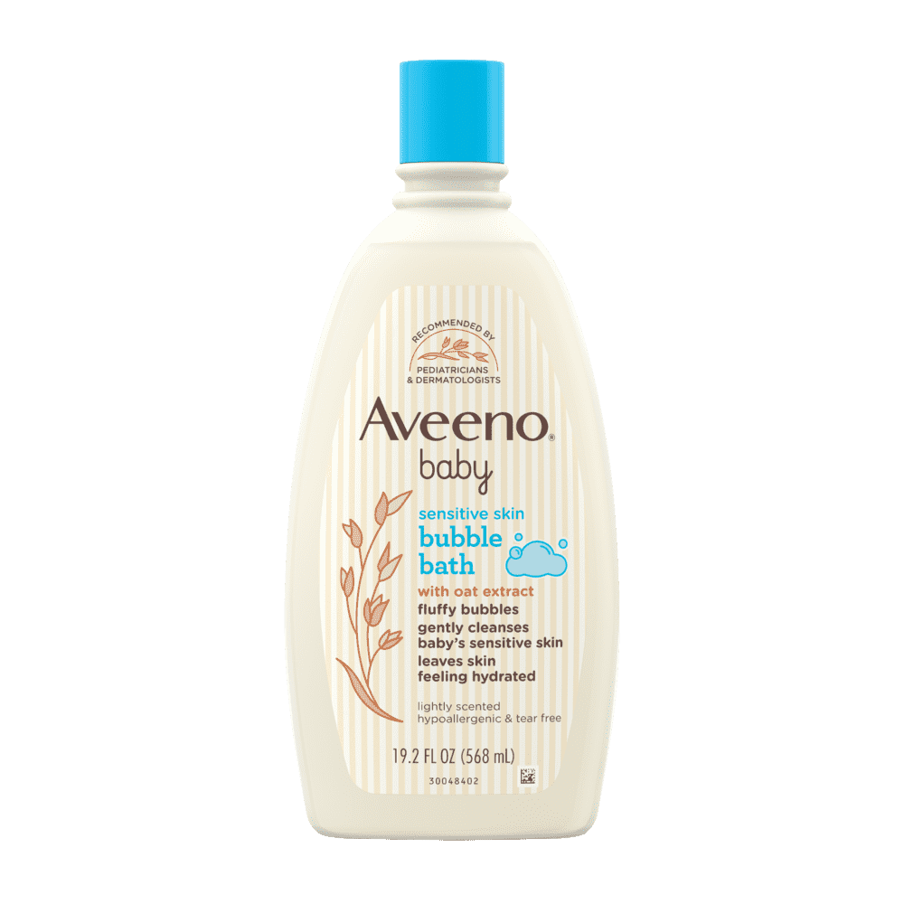 AVEENO SENSITIVE SKIN AVEENO® BABY OAT EXTRACT BUBBLE BATH.