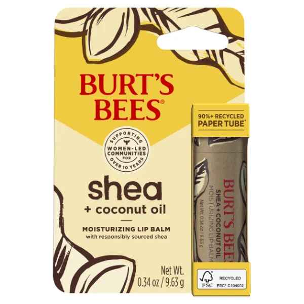 Burt's Bees Shea Coconut Oil Moisturizing Lip Balm.