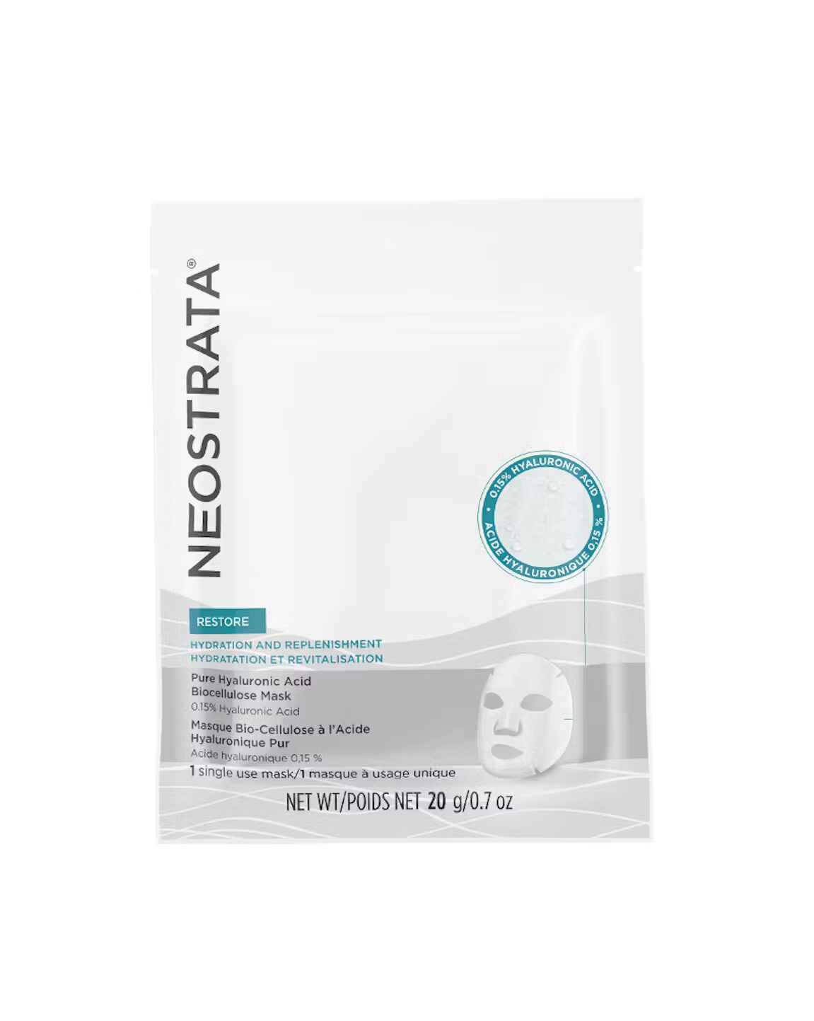 Neo Strata Pure Hyaluronic Acid Biocellulose Mask 3 Pack.