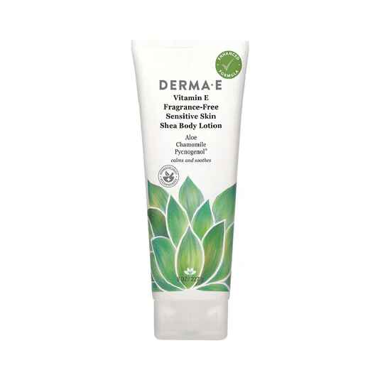 Derma E Vitamin E Fragrance Free Sensitive Skin Shea Body Lotion.