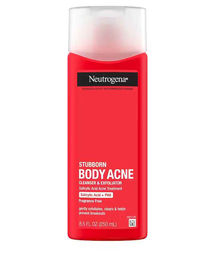 Neutrogena Stubborn Body Acne Cleanser Exfoliator.