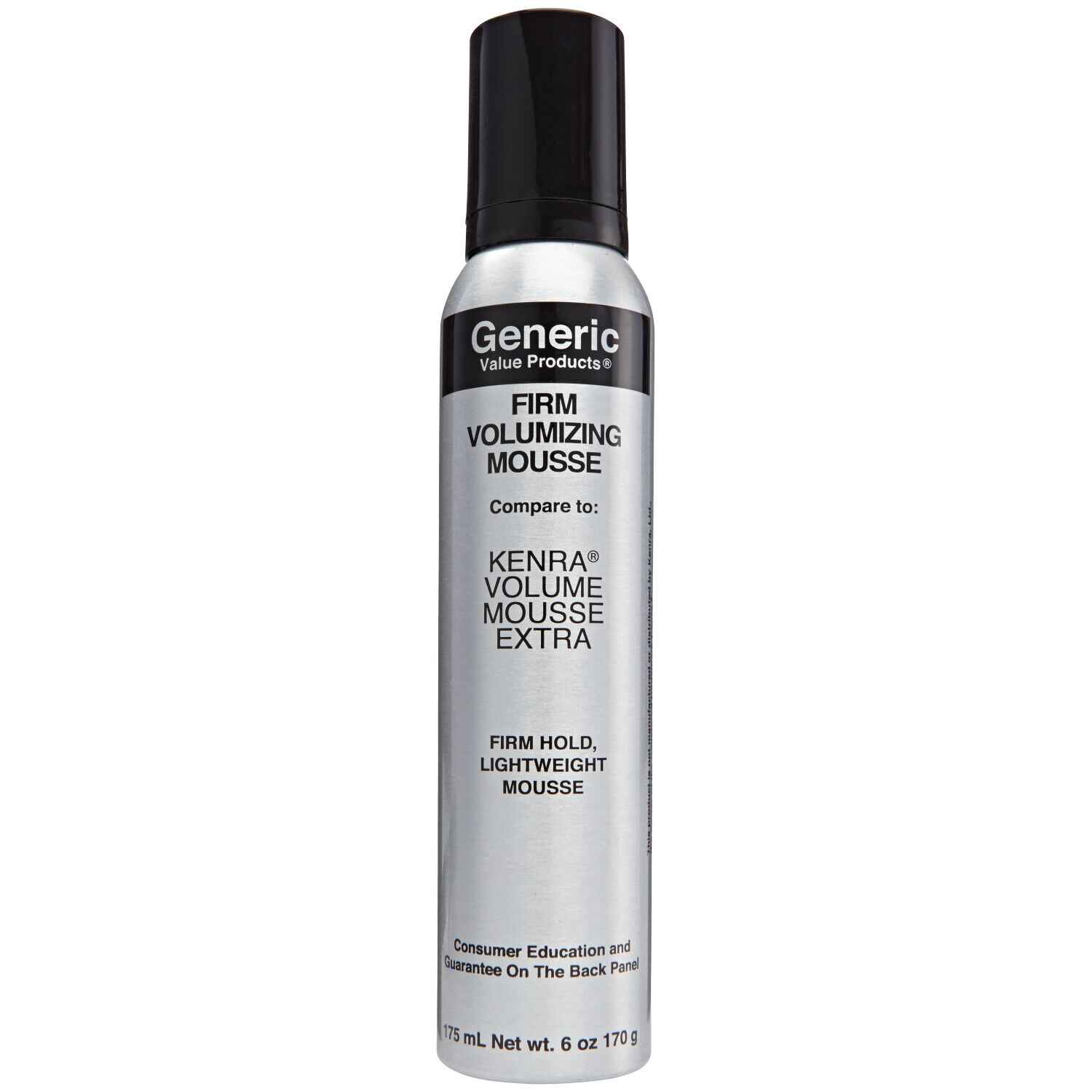 Generic Value Products Firm Volumizing Mousse Compare to Kenra Extra Volumizing Mousse Spray.