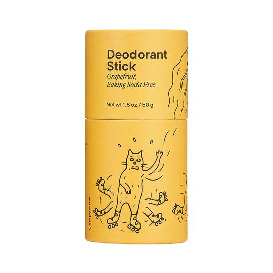 Meow Meow Tweet Deodorant Stick Grapefruit Baking Soda Free.