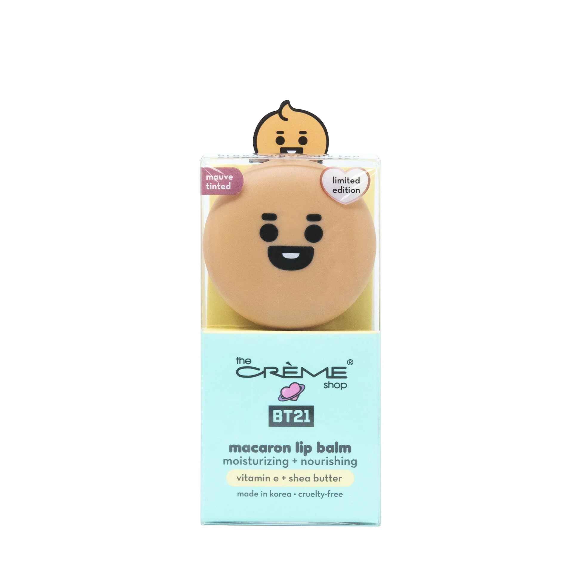 The Creme Shop SHOOKY MACARON LIP BALM BROWN SUGAR MILK TEA MAUVE TINTED.