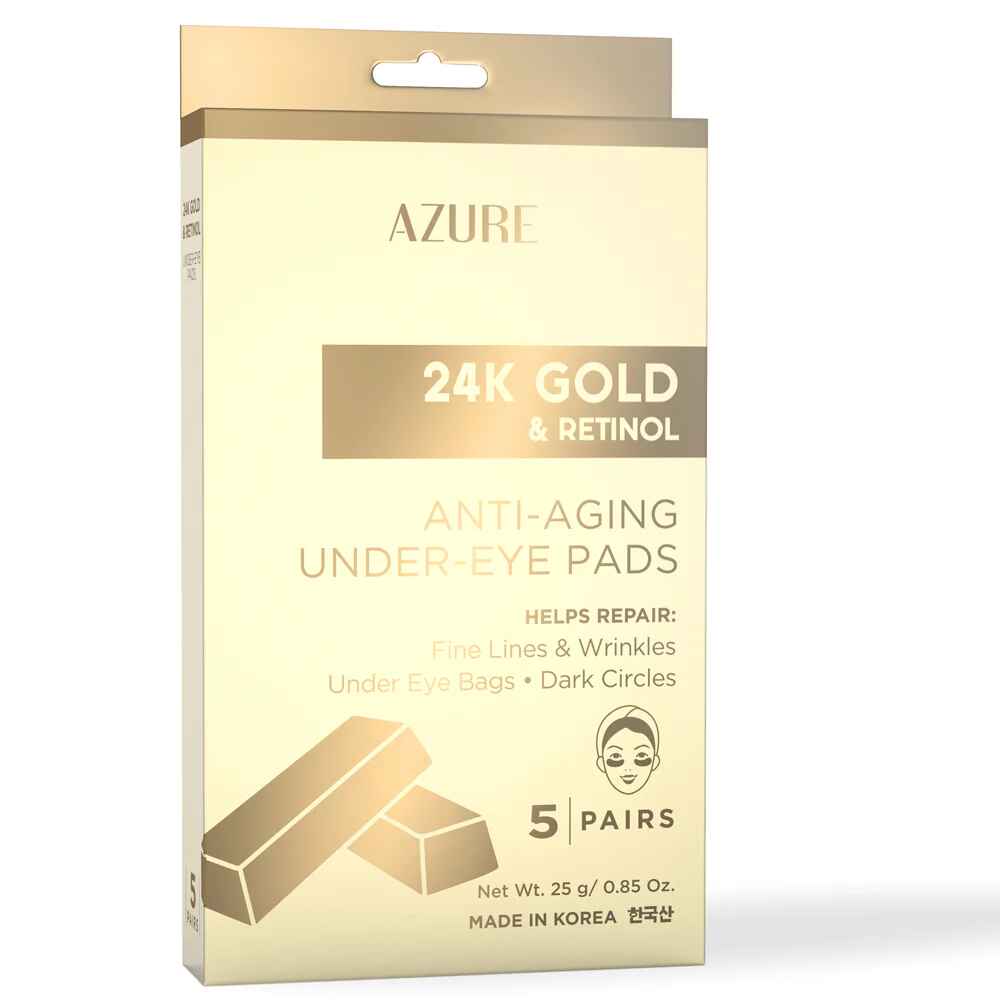 Azure 24K GOLD and RETINOL ANTI AGING UNDER EYE PADS 5 PAIRS.