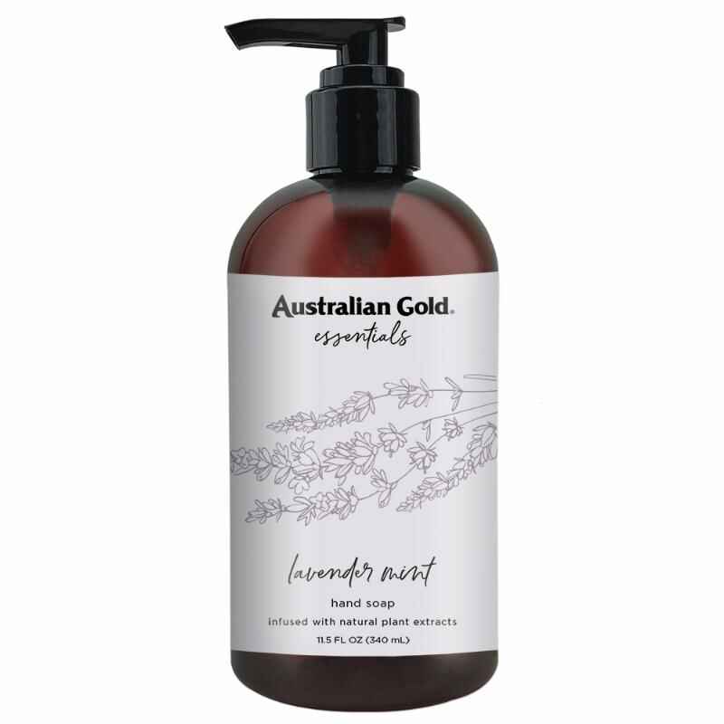 Australian gold ESSENTIALS LAVENDER MINT LIQUID HAND SOAP.