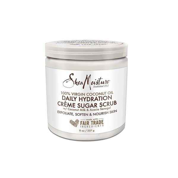 Shea Moisture 100percent Virgin Coconut Oil Coconut Daily Hydration Creme Sugar Scrub.