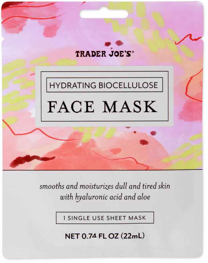 Trader Joes Hydrating Biocellulose Face Mask.