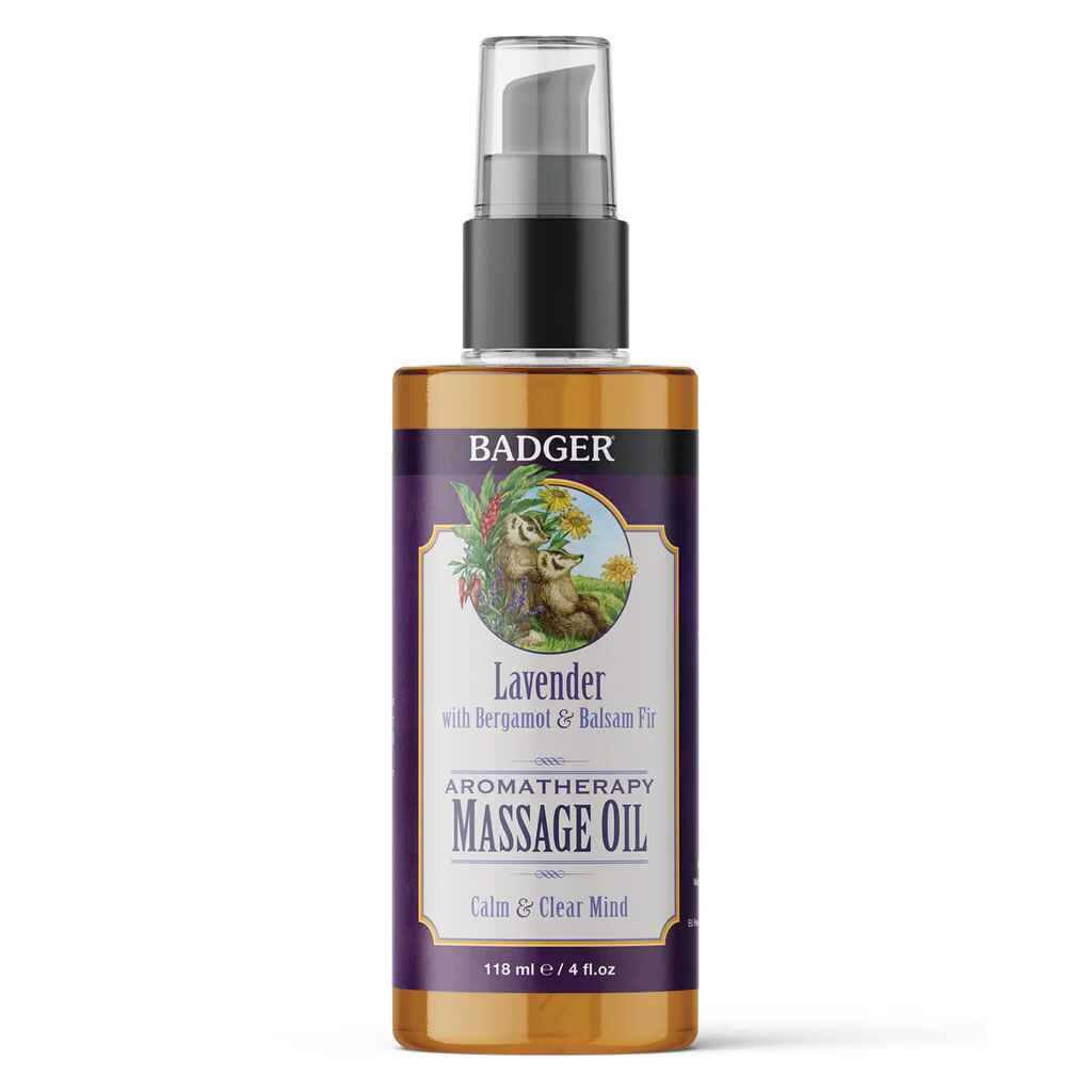 Badger Lavender Aromatherapy Massage Oil.