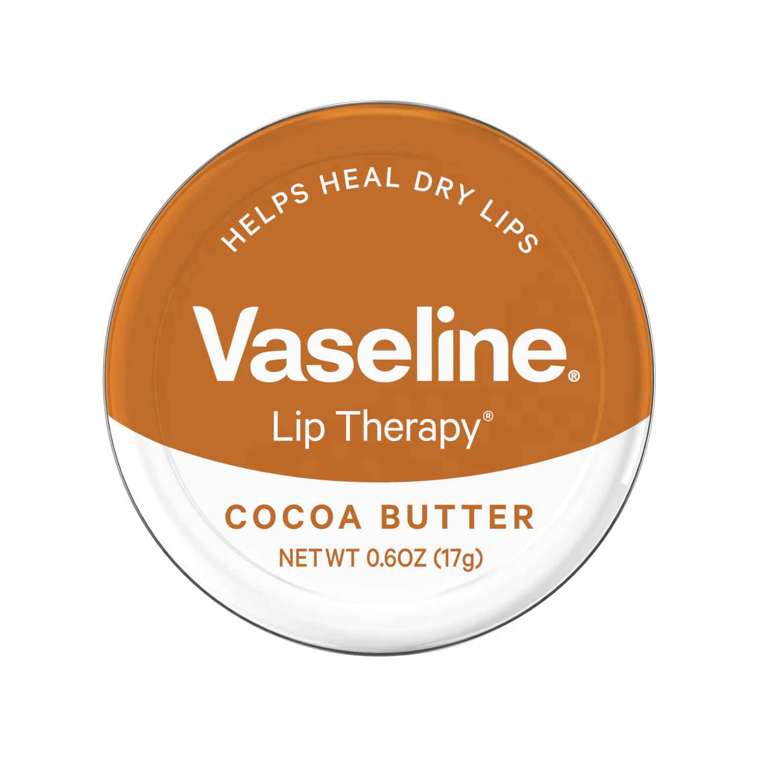 VASELINE LIP THERAPY COCOA BUTTER TIN.