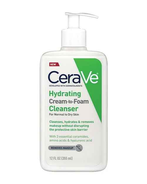 CeraVe Hydrating Cream-to-Foam Cleanser.