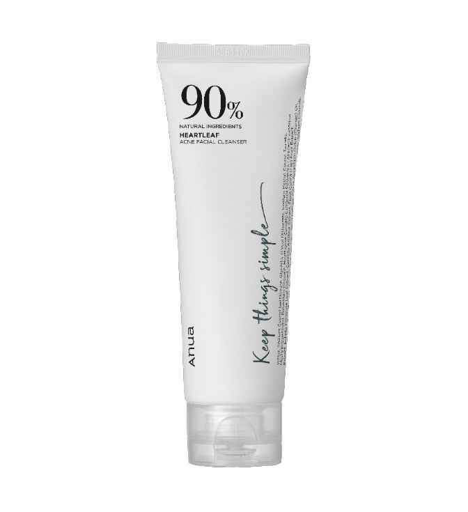Anua Heartleaf Acne Facial Cleanser.