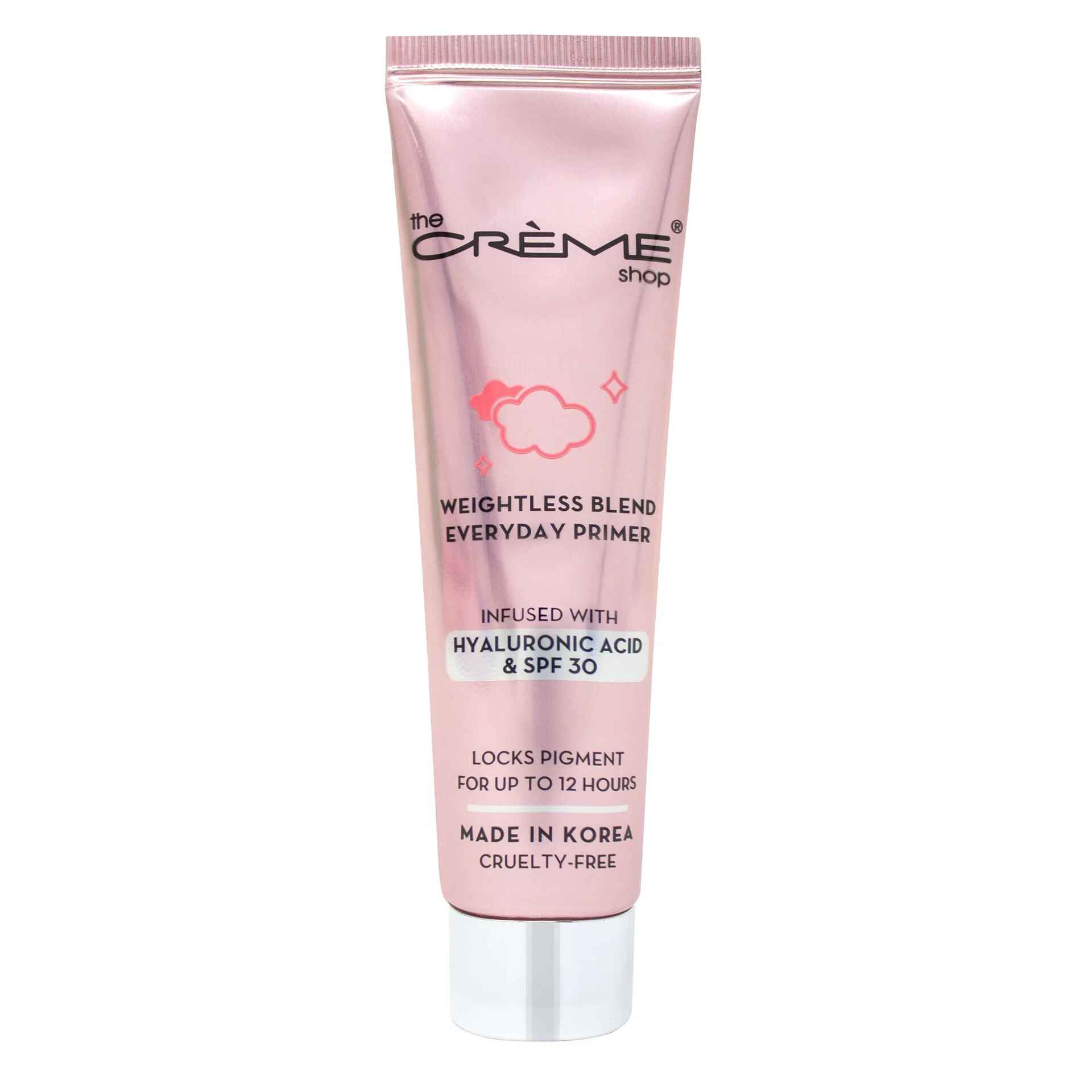 The Creme Shop WEIGHTLESS BLEND EVERYDAY PRIMER INFUSED WITH HYALURONIC ACID and SPF 30.