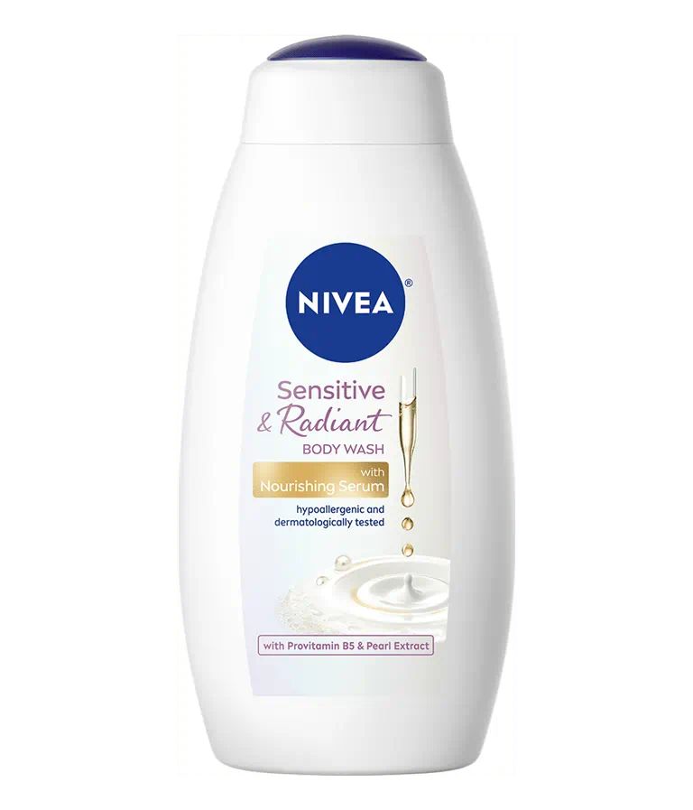 Nivea SENSITIVE and RADIANT BODY WASH.