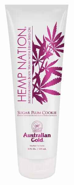 Australian gold HEMP NATION SUGAR PLUM COOKIE BODY WASH.