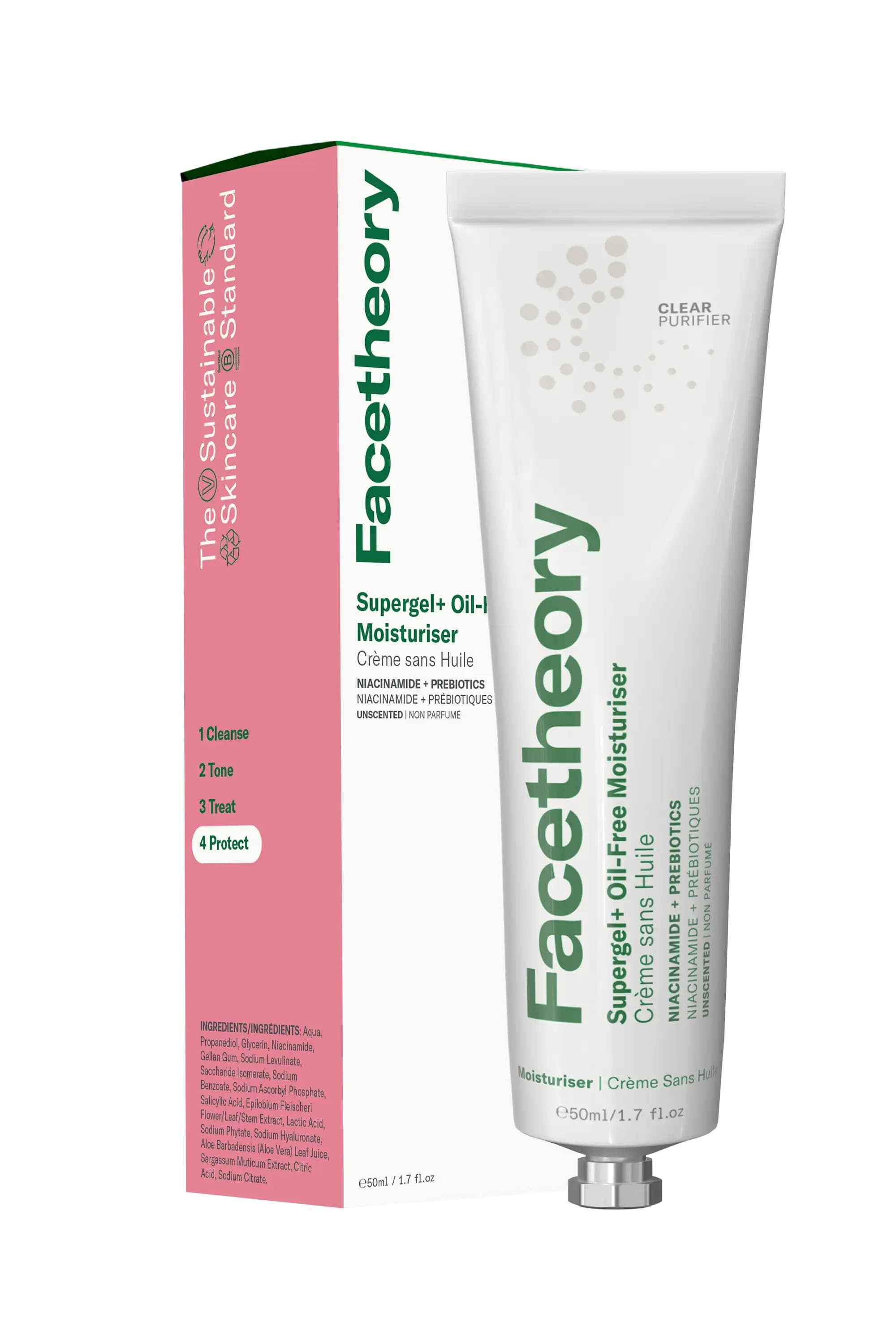Facetheory Supergel plus OilFree Moisturiser.