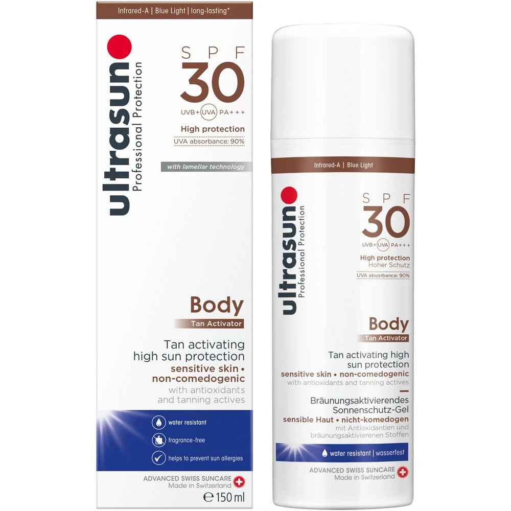 Ultrasun Body Tan Activator SPF30.