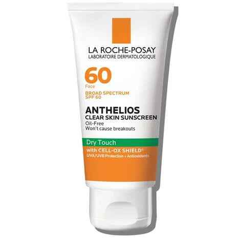 La Roche Posay ANTHELIOS CLEAR SKIN OIL FREE SUNSCREEN SPF 60.