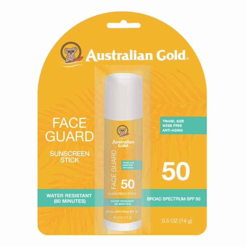 Australian gold SPF 50 FACE GUARD SUNSCREEN STICK.