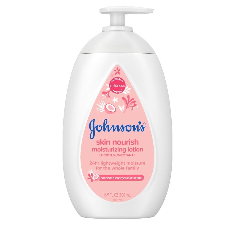 Johnsons Baby Lotion with Coconut and Honeysuckle.