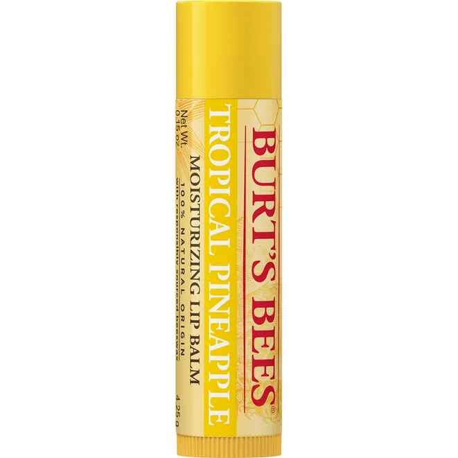 Burt's Bees Tropical Pineapple Moisturizing Lip Balm.