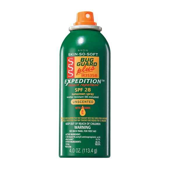 Avon Skin So Soft Bug Guard Plus IR3535 Expedition Aerosol Spray SPF 28.