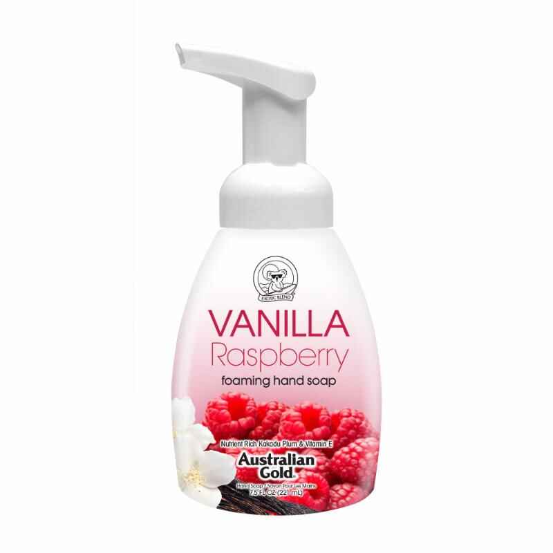 Australian gold VANILLA RASPBERRY FOAMING HAND SOAP.