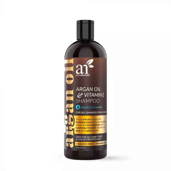 Artnaturals Argan Oil & Vitamin E Rejuvenation Shampoo.