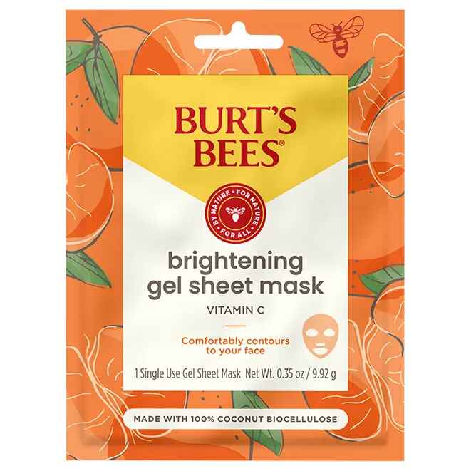 Burt's Bees Brightening Biocellulose Gel Face Mask.