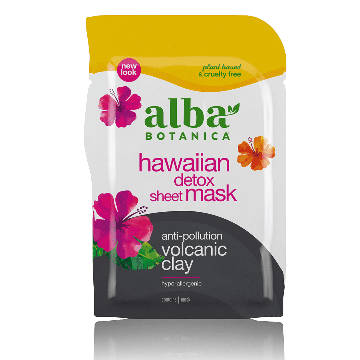 Alba Botanical hawaiian detox sheet mask anti pollution volcanic clay.