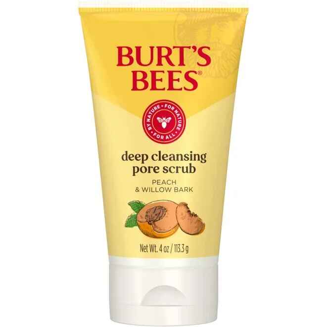 Burt's Bees Peach Willow Bark Deep Pore Scrub.