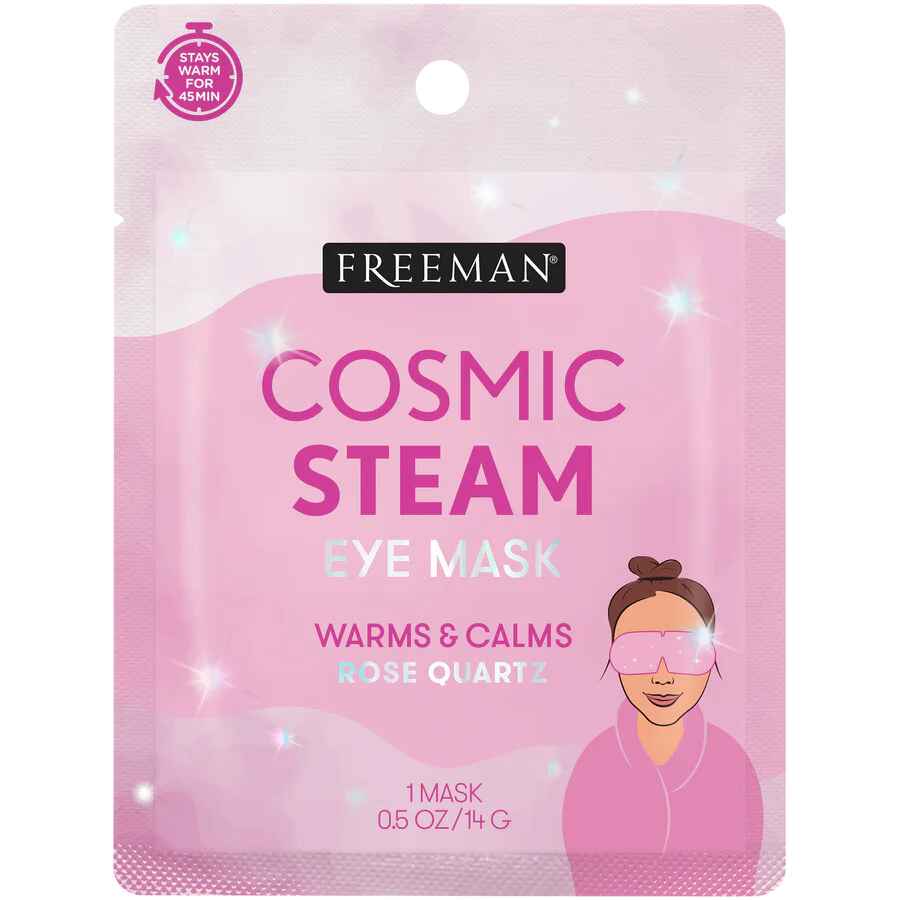 Freeman Cosmic Holographic Rose Quartz Steam Eye Mask.