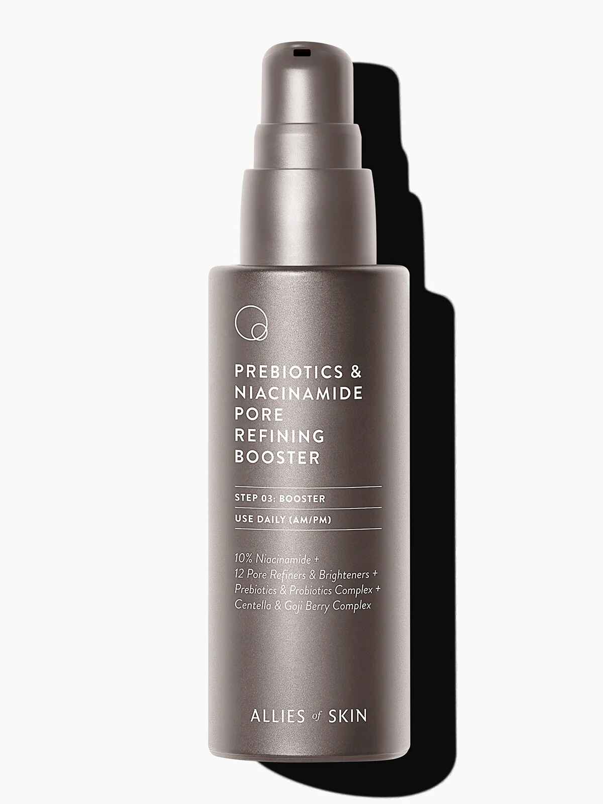 Allies of Skin PREBIOTICS & NIACINAMIDE PORE REFINING BOOSTER.