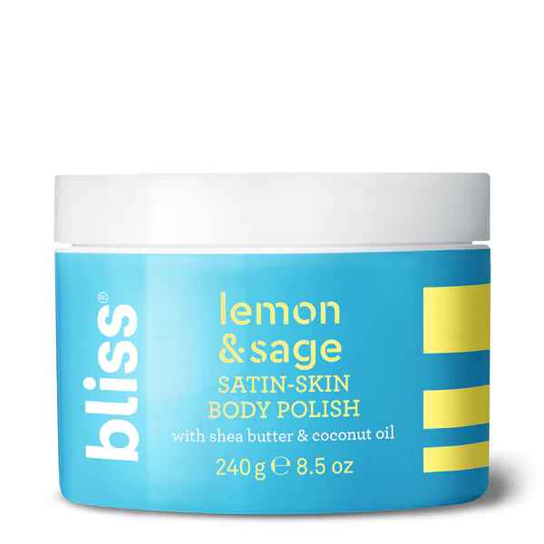 Bliss Lemon and Sage Satin Skin Body Scrub.