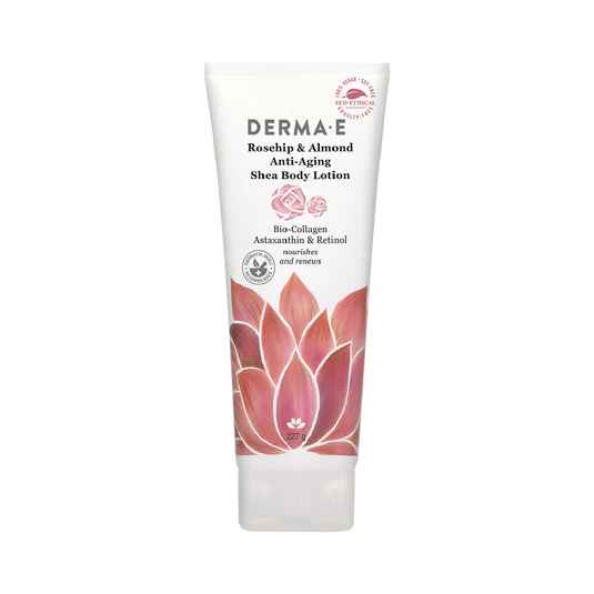 Derma E Rosehip and Almond Anti Aging Shea Body Lotion.