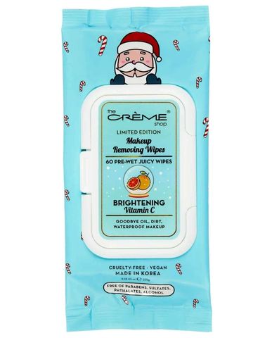 the-creme-shop-holiday-santa-makeup-removing-wipes-brightening-vitamin-c.