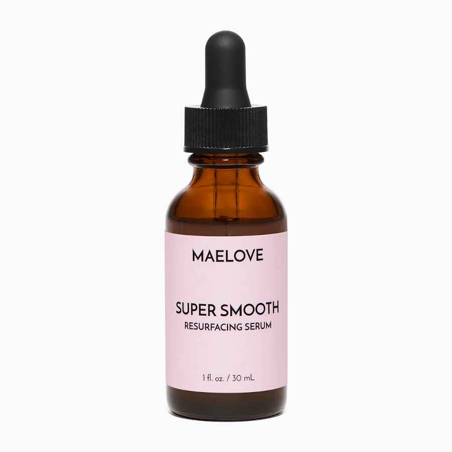 Maelove SUPER SMOOTH AHA + BHA EXFOLIATING SERUM.